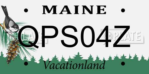 QPS04Z Maine License Plate