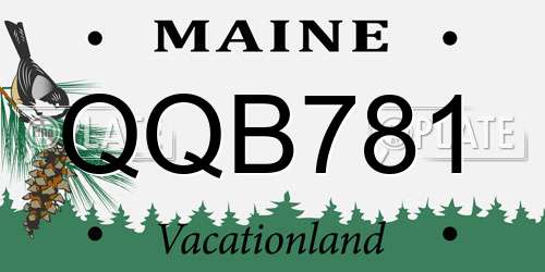 QQB781 Maine License Plate