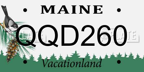QQD260 Maine License Plate
