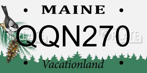 QQN270 Maine License Plate