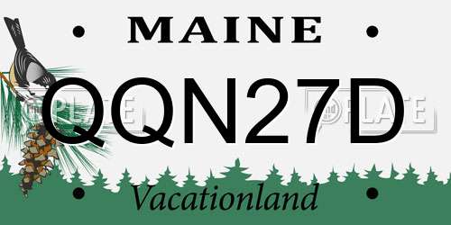 QQN27D Maine License Plate