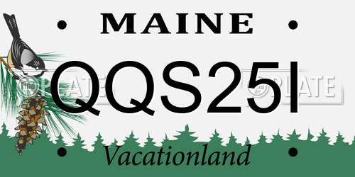 QQS25I Maine License Plate