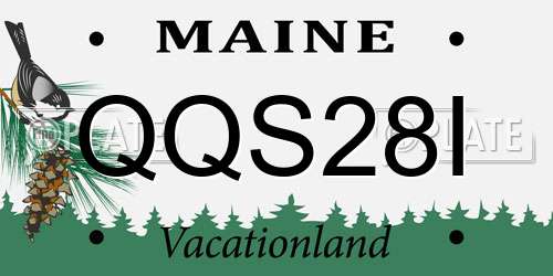 QQS28I Maine License Plate