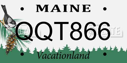 QQT866 Maine License Plate