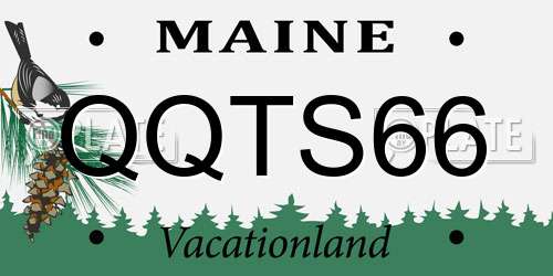 QQTS66 Maine License Plate