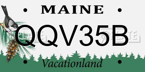 QQV35B Maine License Plate