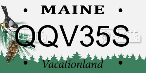 QQV35S Maine License Plate