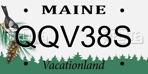 QQV38S Maine License Plate