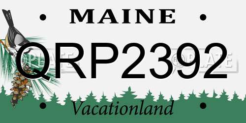 QRP2392 Maine License Plate