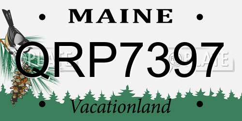 QRP7397 Maine License Plate