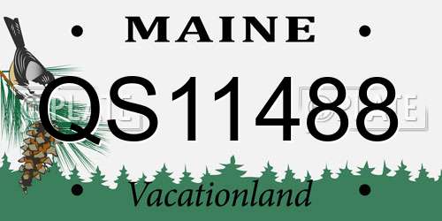 QS11488 Maine License Plate