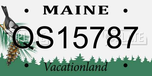 QS15787 Maine License Plate