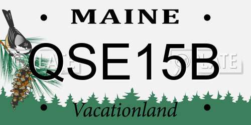 QSE15B Maine License Plate