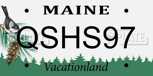 QSHS97 Maine License Plate