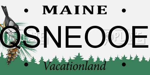 QSNEOOE Maine License Plate