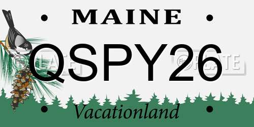 QSPY26 Maine License Plate