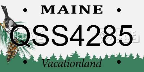 QSS4285 Maine License Plate
