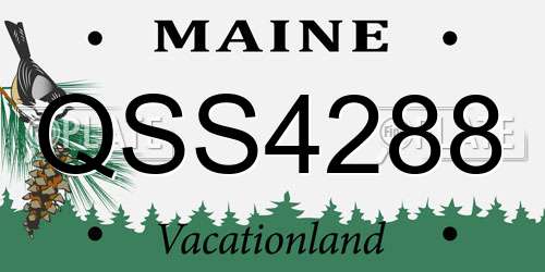 QSS4288 Maine License Plate