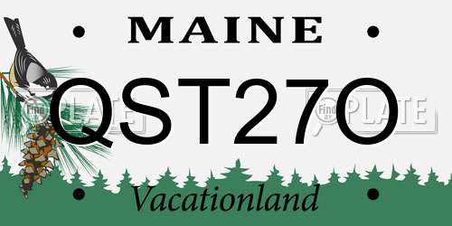 QST27O Maine License Plate
