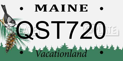 QST720 Maine License Plate