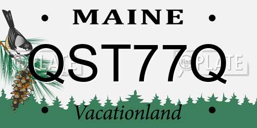 QST77Q Maine License Plate