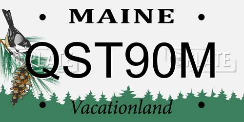QST90M Maine License Plate