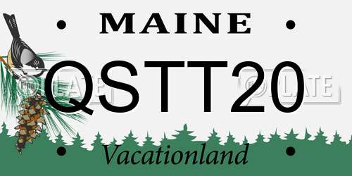 QSTT20 Maine License Plate