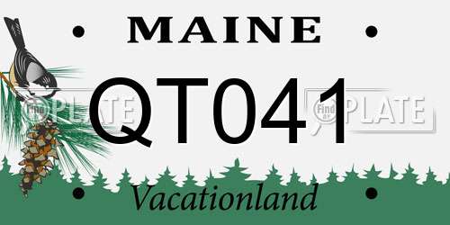 QT041 Maine License Plate