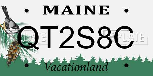 QT2S8C Maine License Plate