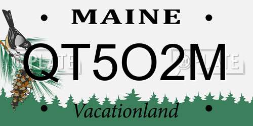 QT5O2M Maine License Plate