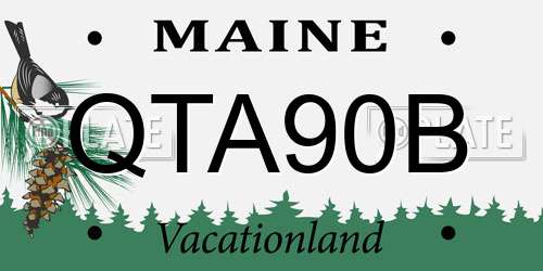 QTA90B Maine License Plate