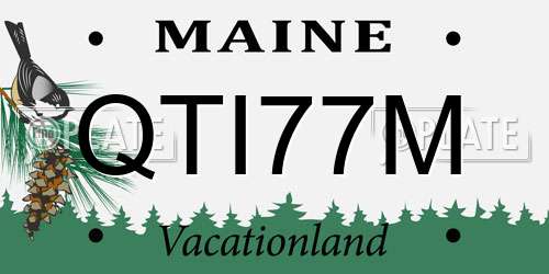 QTI77M Maine License Plate