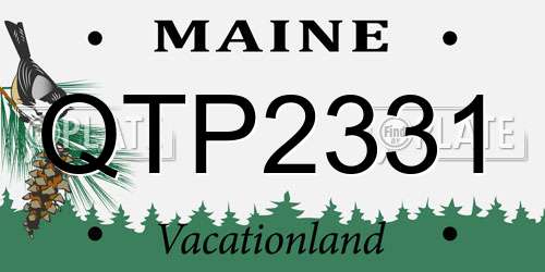 QTP2331 Maine License Plate