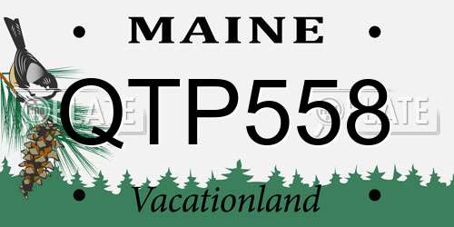 QTP558 Maine License Plate