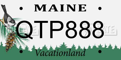 QTP888 Maine License Plate