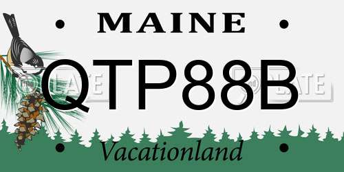 QTP88B Maine License Plate