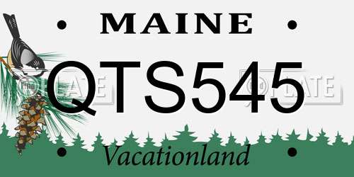 QTS545 Maine License Plate