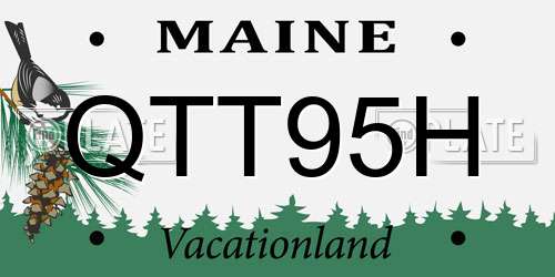 QTT95H Maine License Plate