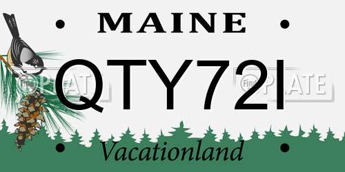 QTY72I Maine License Plate