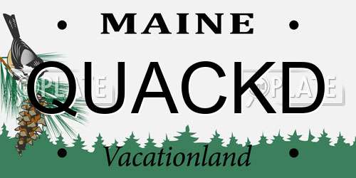 QUACKD Maine License Plate