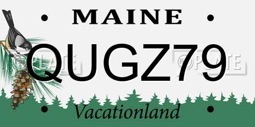 QUGZ79 Maine License Plate