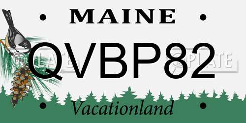 QVBP82 Maine License Plate