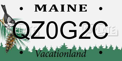 QZ0G2C Maine License Plate