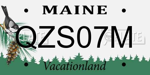 QZS07M Maine License Plate