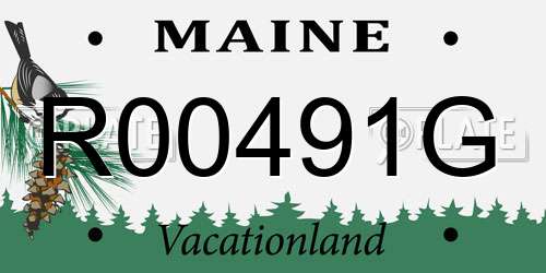 R00491G Maine License Plate
