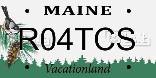 R04TCS Maine License Plate