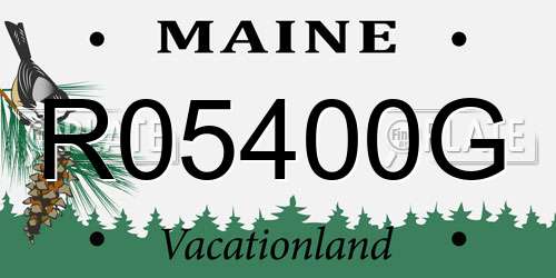 R05400G Maine License Plate