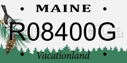 R08400G Maine License Plate