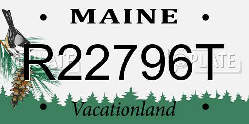 R22796T Maine License Plate