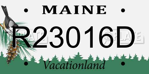 R23016D Maine License Plate